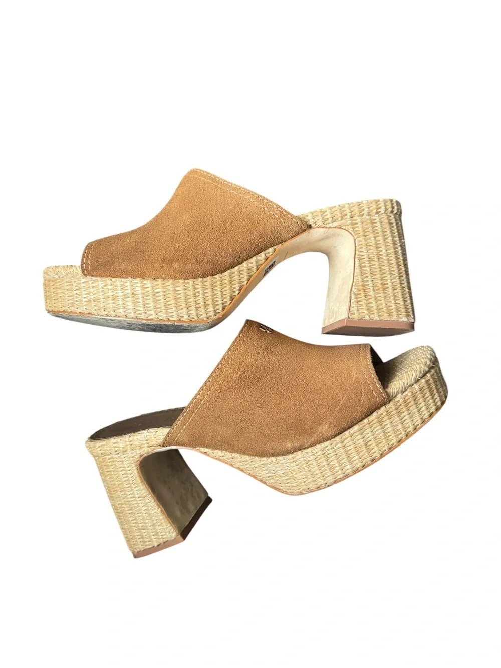 Larroudé Dolly Low Mule in Russet Suede
